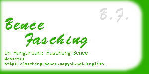 bence fasching business card